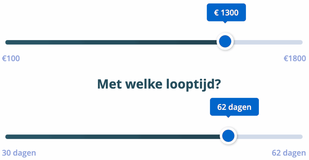 1300 euro lenen