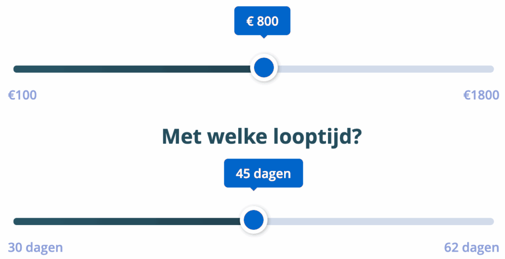 800 euro lenen